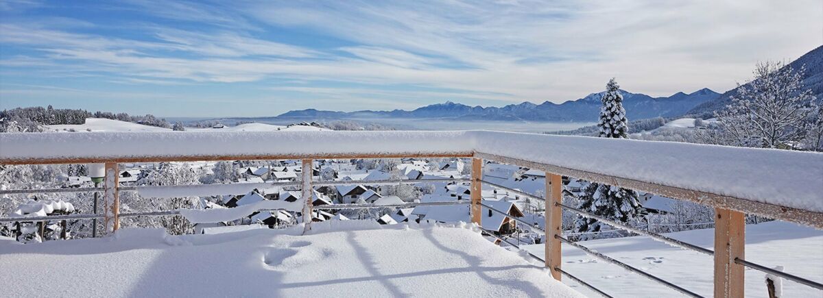 Winter Wonderland in Bad Kohlgrub im Herzen der Ammergauer Alpen. Auszeit im Biohotel in Bayern.